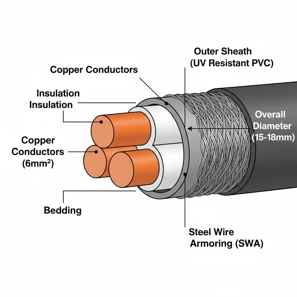 Diagram of Armoured Cable
